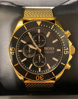Hugo Boss Ocean Edition Black Dial Gold Mesh Bracelet Watch for Men - 1513703 Buy Now By Hugo Boss