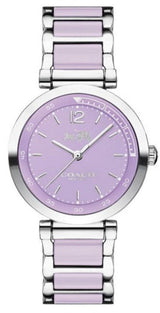 Coach Tristent Purple Dial Two Tone Steel Strap Watch for Women - 14502461 Buy Now By Coach