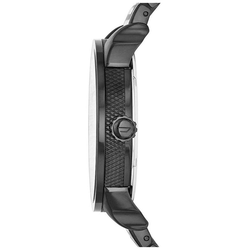 Diesel Mini Daddy Dual Time Black Dial Black Stainless Steel Strap Watch For Men - DZ7316 Buy Now By Diesel