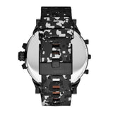 Shop Diesel Big Daddy Chronograph Black Dial Black Leather Strap Watch For Men - DZ7311 in USA