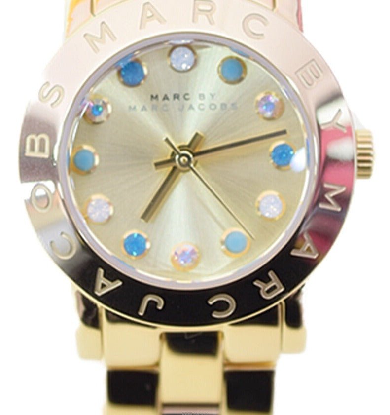 Marc Jacobs Amy Dexter Gold Dial Gold Steel Strap Watch for Women - MBM3218 Buy Now By Marc Jacobs