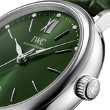 IWC Portofino Automatic Green Dial Green Leather Strap Watch for Women - IW357405 Buy Now By IWC