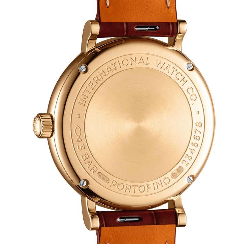 Shop IWC Portofino Automatic Silver Dial Red Leather Strap Watch for Women - IW357401 in USA