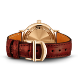 Shop IWC Portofino Automatic Silver Dial Red Leather Strap Watch for Women - IW357401 in USA