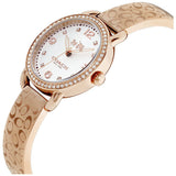 Coach Delancey White Dial Rose Gold Steel Strap Watch for Women - 14502355 Buy Now By Coach