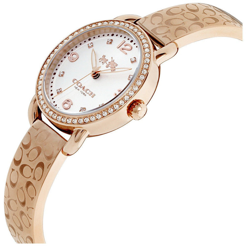 Coach Delancey White Dial Rose Gold Steel Strap Watch for Women - 14502355 Buy Now By Coach