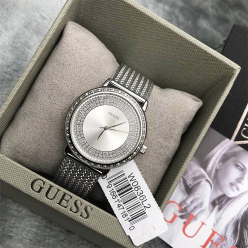 Guess Quartz Silver Dial Willow Stainless Steel Mesh Bracelet Watch For Women - W0836L2 Buy Now By Guess