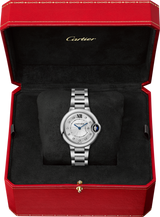 Cartier Ballon Bleu De Cartier Diamonds Silver Dial Silver Steel Strap Watch for Women - W4BB0022 Buy Now By Cartier