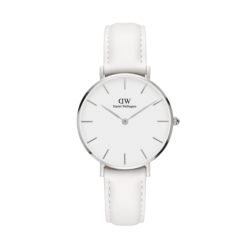 Daniel Wellington Petite Bondi White Dial White Leather Strap Watch For Women - DW00100190 Buy Now By Daniel Wellington