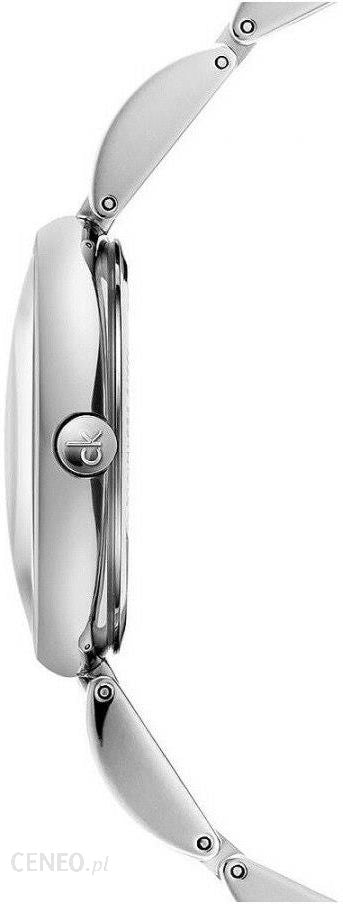 Shop Calvin Klein Wavy Silver Dial Silver Steel Strap Watch for Women - K9U23146 in USA