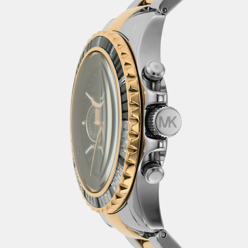 Michael Kors Everest Chronograph Black Dial Two Tone Steel Strap Watch For Women - MK7209 Buy Now By Michael Kors