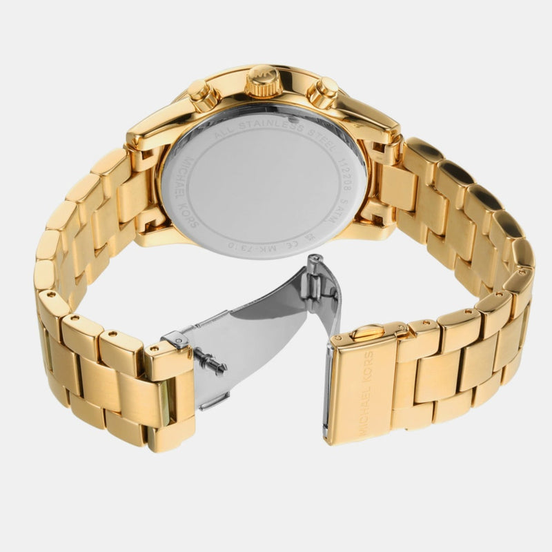 Michael Kors Ritz Chronograph Gold Dial Gold Steel Strap Watch For Women - MK7310 Buy Now By Michael Kors
