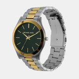 Michael Kors Slim Runway Quartz Green Dial Two Tone Steel Strap Watch for Women - MK9149 Buy Now By Michael Kors