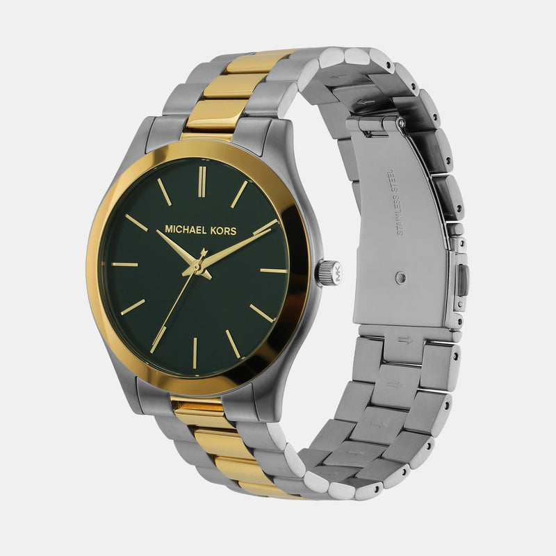 Michael Kors Slim Runway Quartz Green Dial Two Tone Steel Strap Watch for Women - MK9149 Buy Now By Michael Kors