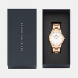 Daniel Wellington Iconic Link White Dial Gold Steel Strap Watch For Men - DW00100343 Buy Now By Daniel Wellington