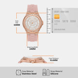 Michael Kors Lennox Three-Hand Analog White Dial Pink Silicone Strap Watch For Women - MK7334 Buy Now By Michael Kors
