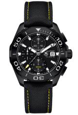 Tag Heuer Aquaracer Chronograph PVD Black Dial Black Nylon Strap Watch for Men - CAY218A.FC6361 Buy Now By Tag Heuer