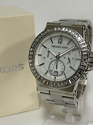 Michael Kors Dylan Glitz Chronograph White Dial Silver Steel Strap Watch For Women - MK5411 Buy Now By Michael Kors