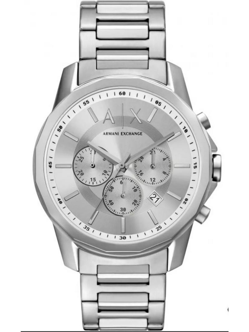 Armani Exchange Outerbanks Chronograph Silver Dial Silver Steel Strap Watch For Men - AX7141 Buy Now By Armani Exchange