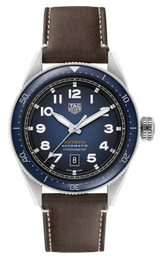 Tag Heuer Autavia Calibre 5 Automatic Blue Dial Brown Leather Strap Watch for Men - WBE5116.FC8266 Buy Now By Tag Heuer