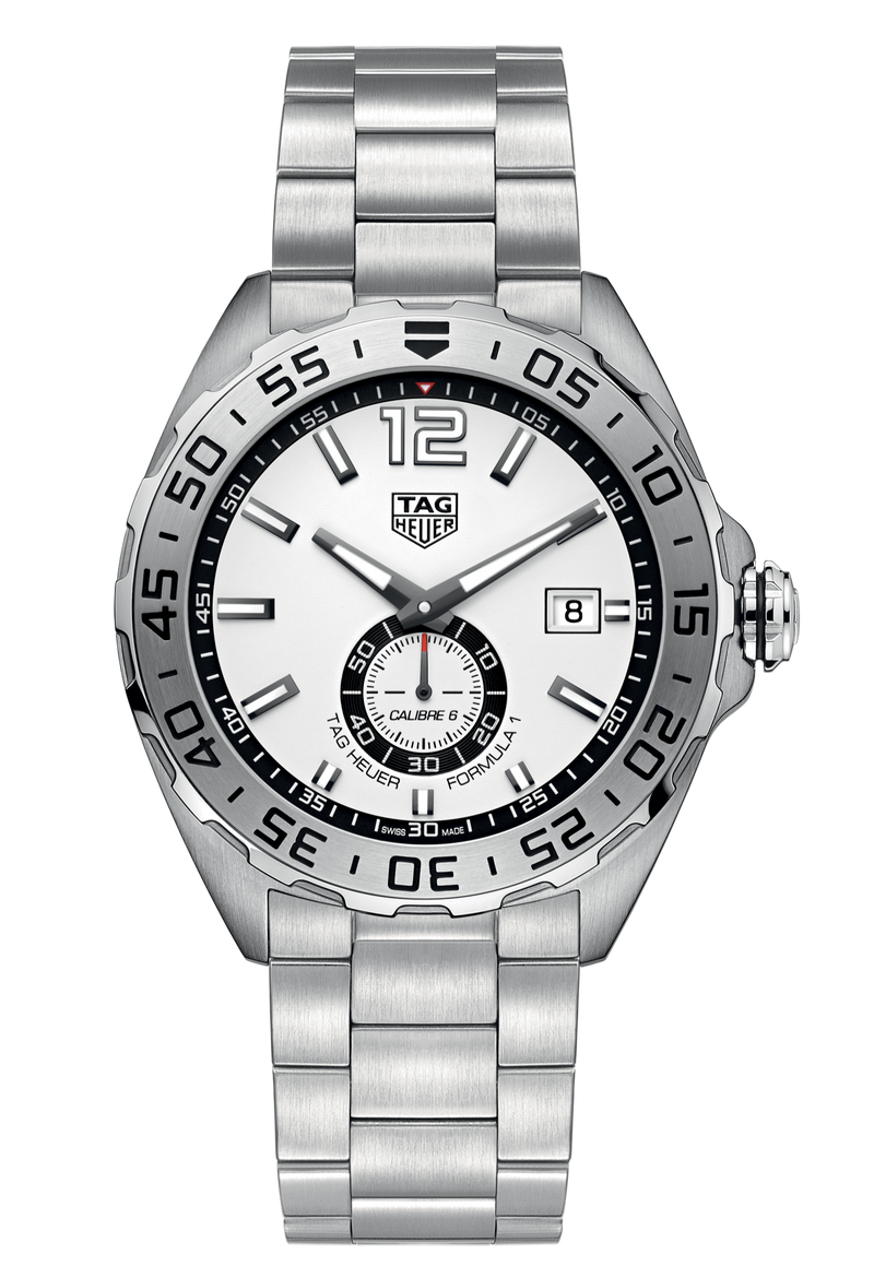 Tag Heuer Formula 1 Calibre 6 Automatic White Dial Silver Steel Strap Watch for Men - WAZ2013.BA0842 Buy Now By Tag Heuer