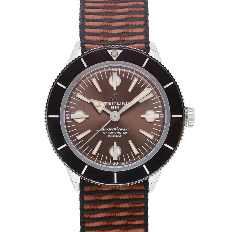 Breitling Superocean Heritage '57 Outerknown Brown Dial Brown NATO Strap Watch for Men - A103703A1Q1W1