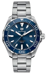 Tag Heuer Aquaracer Blue Dial Silver Steel Strap Watch for Men - WAY101C.BA0746 Buy Now By Tag Heuer
