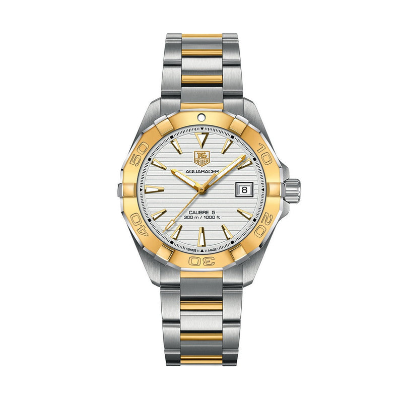 Tag Heuer Aquaracer Automatic White Dial Two Tone Steel Strap Watch for Men - WAY2151.BD0912 Buy Now By Tag Heuer
