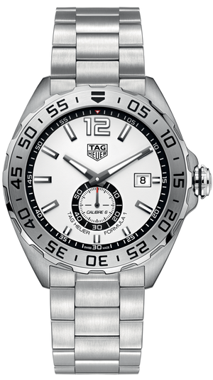 Tag Heuer Formula 1 Calibre 6 Automatic White Dial Silver Steel Strap Watch for Men - WAZ2013.BA0842