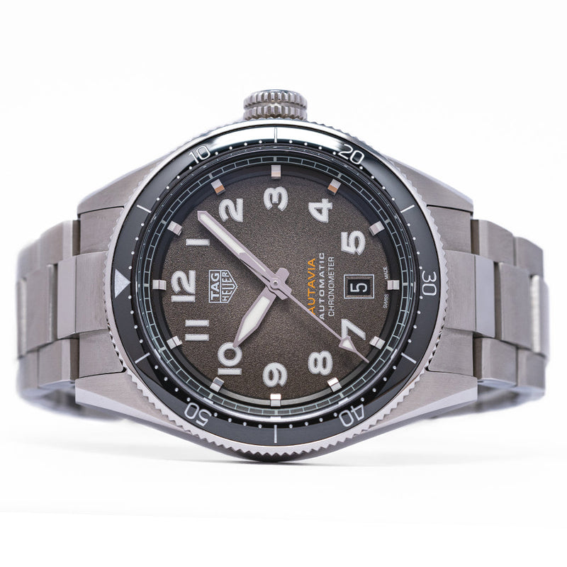 Tag Heuer Autavia Automatic Grey Dial Silver Steel Strap Watch for Men - WBE5114.EB0173 Buy Now By Tag Heuer
