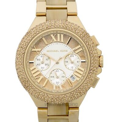 Shop Michael Kors Camille Gold Dial Gold Steel Strap Watch for Women - MK5902 in USA