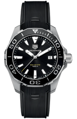 Tag Heuer Aquaracer Black Dial Black Rubber Strap Watch for Men - WAY111A.FT6151 Buy Now By Tag Heuer