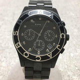 Marc Jacobs Blade Chronograph Black Dial Black Steel Strap Watch for Women - MBM3083 Buy Now By Marc Jacobs