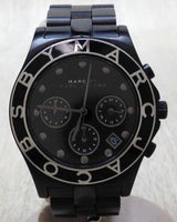 Marc Jacobs Blade Chronograph Black Dial Black Steel Strap Watch for Women - MBM3083 Buy Now By Marc Jacobs