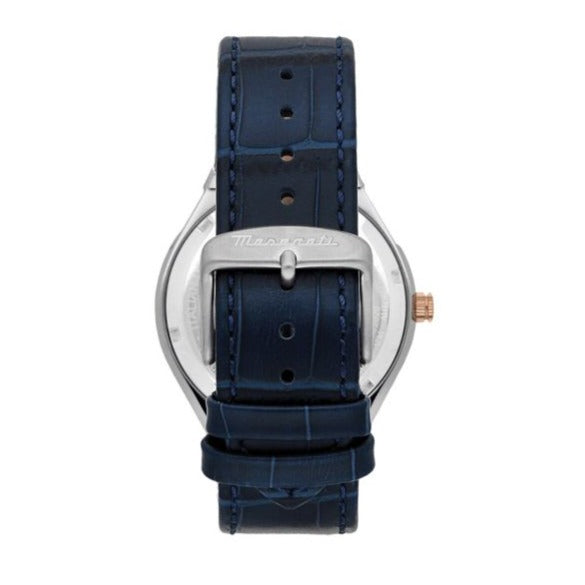 Maserati Stile Automatic Limited Edition White Dial Blue Leather Strap Watch For Men - R8821142001 Buy Now By Maserati