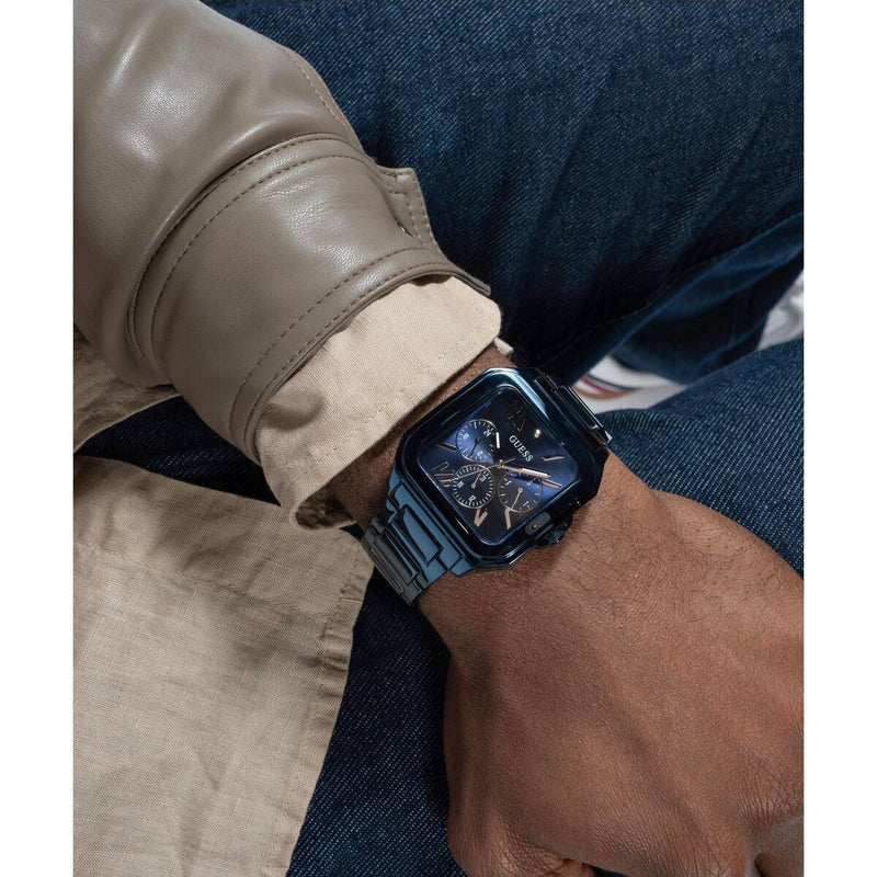 Guess Dress Multifunction Blue Dial Blue Steel Strap Watch for Men - GW0631G3 Buy Now By Guess