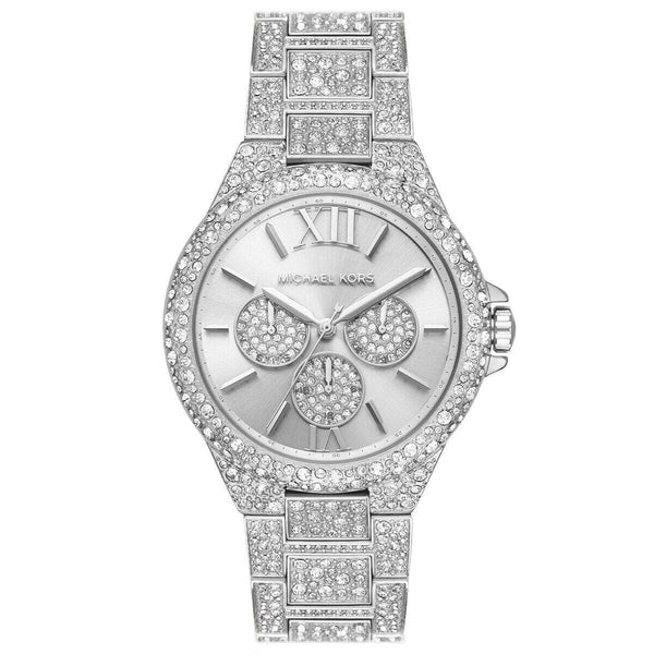 Shop Michael Kors Camille Multifunction Crystals Silver Dial Silver Steel Strap Watch for Women - MK6957 in USA