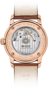 Mido Baroncelli III Automatic Blue Dial Brown Leather Strap Watch For Men - M8600.3.15.8 Buy Now By Mido