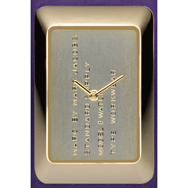 Shop Marc Jacobs Champagne Dial Purple Leather Strap Watch for Women - MBM2044 in USA