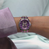 Guess Allara Quartz Purple Dial Purple Steel Strap Watch For Women - GW0604L4 Buy Now By Guess