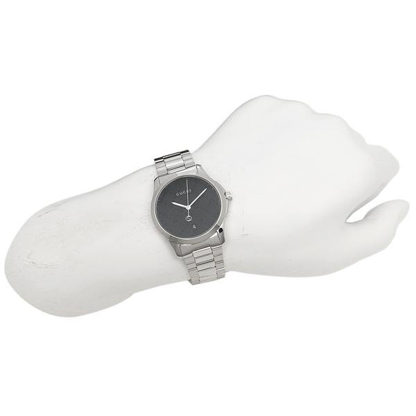 Shop Gucci G Timeless Quartz Stainless Steel Black Dial 27mm Watch For Men - YA126522 in USA
