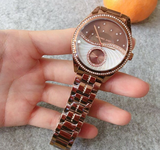Michael Kors Lauryn Rose Gold Dial Brown Steel Strap Watch for Women - MK3757 Buy Now By Michael Kors