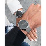 Calvin Klein Minimal Black Dial Silver Mesh Bracelet Watch for Women - K3M22123 Buy Now By Calvin Klein