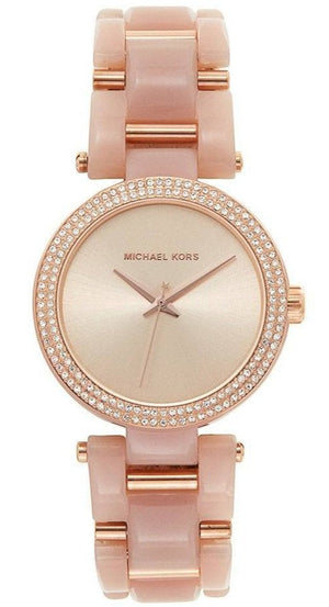 Michael Kors Delray Rose Gold Dial Rose Gold Steel Strap Watch for Women - MK4322