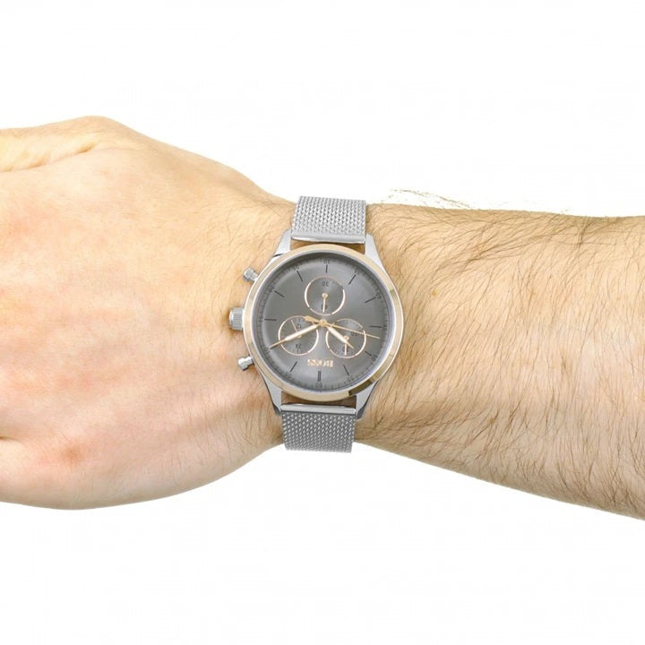 Hugo Boss Companion Chronograph Grey Dial Silver Mesh Bracelet Watch For Men - 1513549 Buy Now By Hugo Boss
