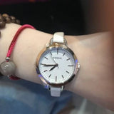 Fossil Classic Minute White Dial White Leather Strap Watch for Women - BQ3328 Buy Now By Fossil