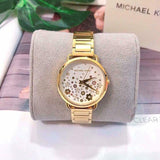 Michael Kors Portia Quartz White Dial Gold Steel Strap Watch for Women - MK3840 Buy Now By Michael Kors