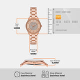 Michael Kors Lauryn Three-Hand Crystals Rose Gold Dial Rose Gold Steel Strap Watch for Women - MK4736 Buy Now By Michael Kors