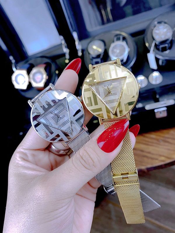 Guess Iconic Quartz Gold Dial Gold Mesh Bracelet Watch For Women - GW0527L2 Buy Now By Guess