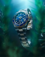Shop Rolex Submariner Date Oyster 41mm Blue Dial Two Tone Oyster Steel Yellow Gold Strap Watch for Men - M126613LB-0002 in USA